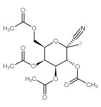2,3,4,6-TETRA-O-ACETYL-1-DEOXY-1-FLUORO-ALPHA-D-GALACTOPYRANOSYL CYANIDE结构式