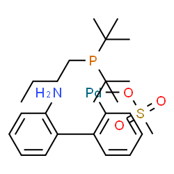 [2'-(Amino-κN)[1,1'-biphenyl]-2-yl-κC][butylbis(1,1-dimethylethyl)phosphine](methanesulfonato-κO)Palladium structure