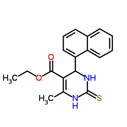 ETHYL 6-METHYL-2-NAPHTHYL-4-THIOXO-2H,3H,5H-3,5-DIAZINECARBOXYLATE结构式