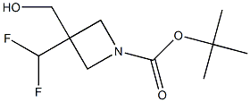 tert-butyl 3-(difluoromethyl)-3-(hydroxymethyl)azetidine-1-carboxylate structure