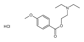 diethyl-[2-(4-methoxybenzoyl)oxyethyl]azanium,chloride结构式