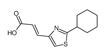 3-(2-cyclohexyl-1,3-thiazol-4-yl)prop-2-enoic acid Structure