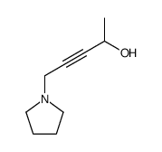5-pyrrolidin-1-ylpent-3-yn-2-ol结构式