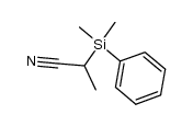 2-(dimethyl(phenyl)silyl)propanenitrile结构式
