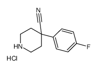 4-(4-fluorophenyl)piperidine-4-carbonitrile,hydrochloride结构式