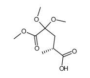 (R)-4,4,5-trimethoxy-2-methyl-5-oxopentanoic acid结构式