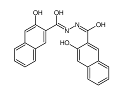 3-hydroxy-N'-(3-hydroxynaphthalene-2-carbonyl)naphthalene-2-carbohydrazide结构式