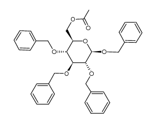 benzyl 6-O-acetyl-2,3,4-tri-O-benzyl-β-D-glucopyranoside Structure