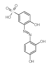 Benzenesulfonic acid,3-[2-(2,4-dihydroxyphenyl)diazenyl]-4-hydroxy- Structure