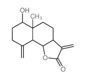 Naphtho[1,2-b]furan-2(3H)-one,decahydro-6-hydroxy-5a-methyl-3,9-bis(methylene)-结构式