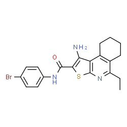 1-amino-N-(4-bromophenyl)-5-ethyl-6,7,8,9-tetrahydrothieno[2,3-c]isoquinoline-2-carboxamide结构式