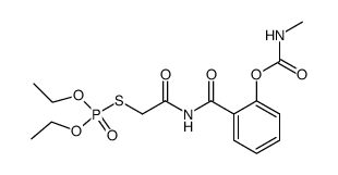 Methyl-carbamic acid 2-[2-(diethoxy-phosphorylsulfanyl)-acetylcarbamoyl]-phenyl ester Structure