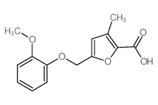 5-(2-Methoxy-phenoxymethyl)-3-methyl-furan-2-carboxylic acid结构式
