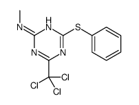 N-methyl-4-phenylsulfanyl-6-(trichloromethyl)-1,3,5-triazin-2-amine结构式