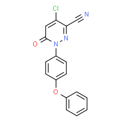 4-Chloro-6-oxo-1-(4-phenoxyphenyl)-1,6-dihydro-3-pyridazinecarbonitrile结构式