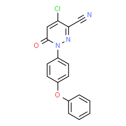 4-Chloro-6-oxo-1-(4-phenoxyphenyl)-1,6-dihydro-3-pyridazinecarbonitrile Structure