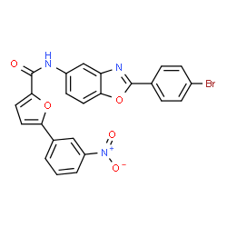 5-(3-NITROPHENYL)FURAN-2-CARBOXYLICACID[2-(4-BROMOPHENYL)BENZOOXAZOL-5-YL]AMIDE结构式