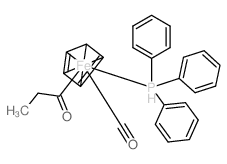 carbon monoxide,cyclopenta-1,3-diene,iron(6+),propan-1-one,triphenylphosphanium Structure