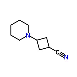 Cyclobutanecarbonitrile, 3-(1-piperidinyl)- (9CI) Structure