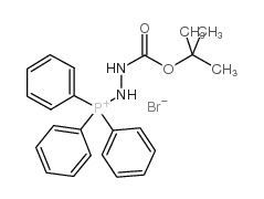 1-(t-butyloxycarbonyl)-2-triphenylphosphoniumhydrazine bromide structure