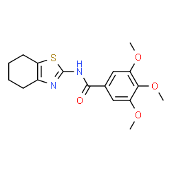 3,4,5-trimethoxy-N-(4,5,6,7-tetrahydrobenzo[d]thiazol-2-yl)benzamide结构式