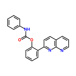 Phenol, 2-(1,8-naphthyridin-2-yl)-, phenylcarbamate (ester) (9CI) structure