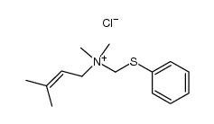 dimethyl-(3-methyl-but-2-enyl)-phenylsulfanylmethyl-ammonium, chloride Structure