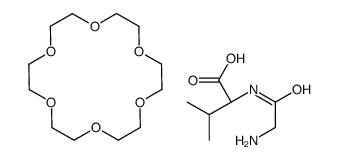 (2S)-2-[(2-aminoacetyl)amino]-3-methylbutanoic acid,1,4,7,10,13,16-hexaoxacyclooctadecane Structure