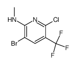 5-bromo-2-chloro-6-methylamino-3-trifluoromethylpyridine结构式