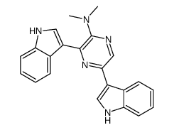 3,5-bis(1H-indol-3-yl)-N,N-dimethylpyrazin-2-amine Structure