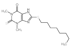 2-Thio-8-(N-octylthio)theophylline Structure