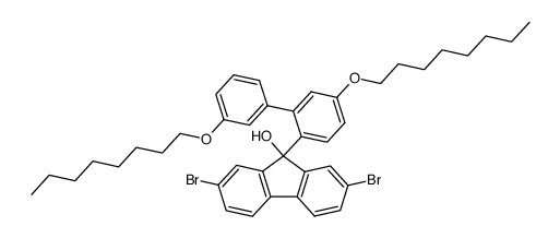 9-(5,3'-bis(octyloxy)-biphenyl-2-yl)-2,7-dibromo-9H-fluoren-9-ol Structure