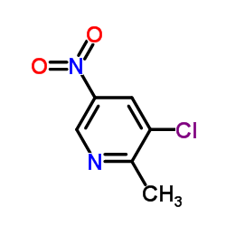 3-氯-2-甲基-5-硝基吡啶结构式