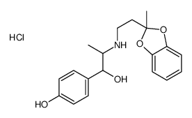 4-[1-hydroxy-2-[2-(2-methyl-1,3-benzodioxol-2-yl)ethylamino]propyl]phenol,hydrochloride Structure