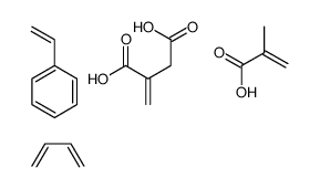 buta-1,3-diene,2-methylidenebutanedioic acid,2-methylprop-2-enoic acid,styrene Structure