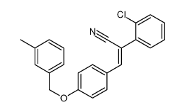 2-(2-chlorophenyl)-3-[4-[(3-methylphenyl)methoxy]phenyl]prop-2-enenitrile Structure