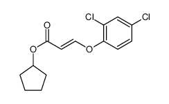 cyclopentyl (E)-3-(2,4-dichlorophenoxy)prop-2-enoate结构式