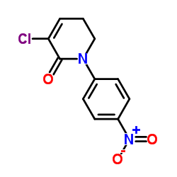 3-氯-5,6-二氢-1-(4-硝基苯基)-2(1H)-吡啶酮结构式