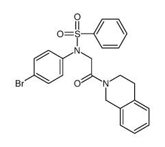 N-(4-bromophenyl)-N-[2-(3,4-dihydro-1H-isoquinolin-2-yl)-2-oxoethyl]benzenesulfonamide结构式