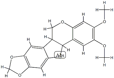 6a,12a-Dihydro-2,3-dimethoxy-6H-[1,3]dioxolo[5,6]benzofuro[3,2-c][1]benzopyran结构式