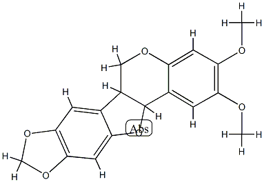 6a,12a-Dihydro-2,3-dimethoxy-6H-[1,3]dioxolo[5,6]benzofuro[3,2-c][1]benzopyran structure