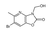 6-bromo-3-(hydroxymethyl)-5-methyl-[1,3]oxazolo[4,5-b]pyridin-2-one结构式