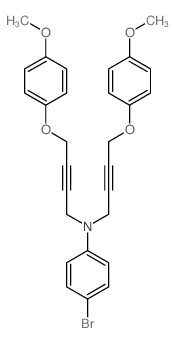 4-bromo-N,N-bis[4-(4-methoxyphenoxy)but-2-ynyl]aniline Structure