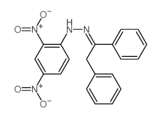 N-(1,2-diphenylethylideneamino)-2,4-dinitro-aniline Structure