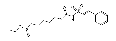 ethyl 6-(3-(styrylsulfonyl)ureido)hexanoate Structure