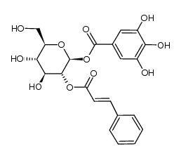 2-肉桂酰-1-没食子酰葡萄糖结构式