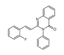 2-[(E)-2-(2-fluorophenyl)ethenyl]-3-phenylquinazolin-4-one结构式