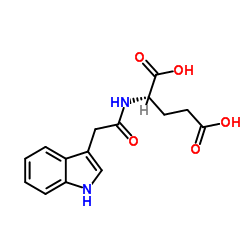 N-(1H-Indol-3-ylacetyl)-L-glutamic acid structure