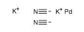 dipotassium bis(cyano-C)palladate(2-)结构式