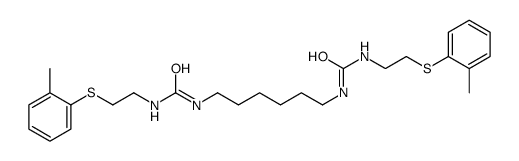 1-[2-(2-methylphenyl)sulfanylethyl]-3-[6-[2-(2-methylphenyl)sulfanylethylcarbamoylamino]hexyl]urea结构式